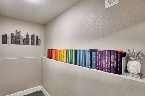 A rainbow of books to choose from