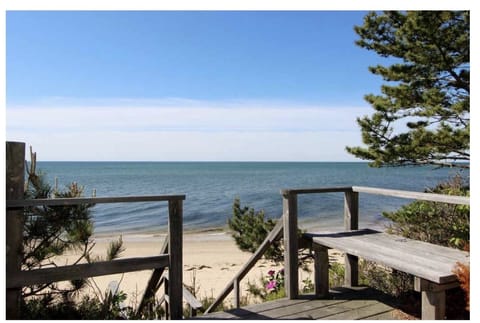 Beach nearby, sun loungers