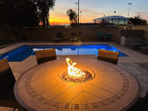 Outdoor pool, a heated pool