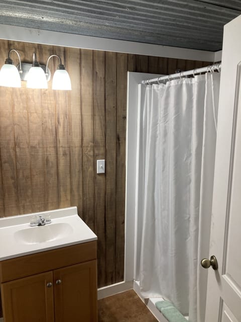Bathroom | Combined shower/tub, towels