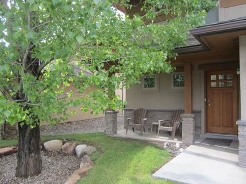 Front porch to enjoy coffee and deer