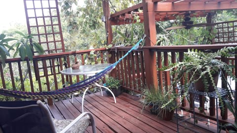 Charming deck with access to large fenced yard