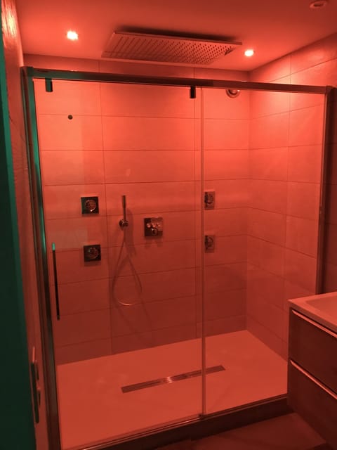 Shower, jetted tub