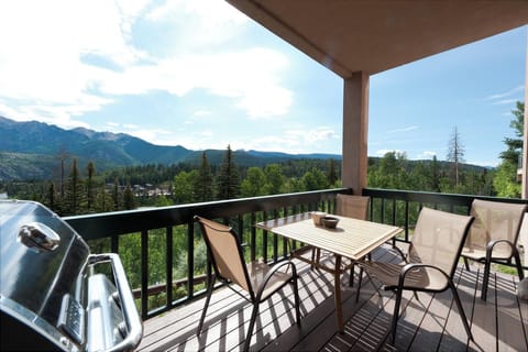 Deck off the Main Living Space - Outdoor dining table and BBQ Grill - and amazing views
