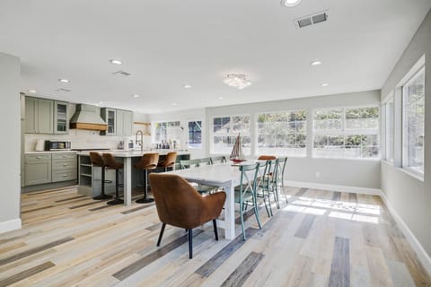 Dining room, and kitchen overlook back yard