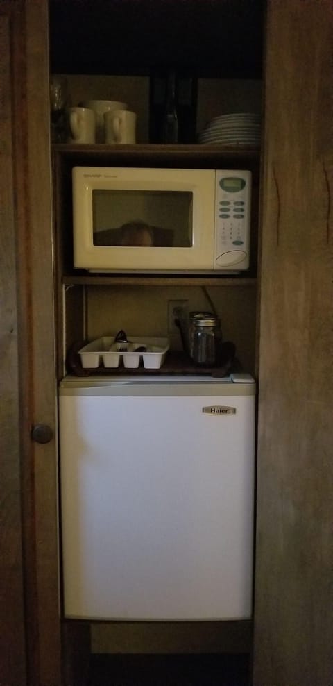 Fridge, microwave, dishwasher, coffee/tea maker