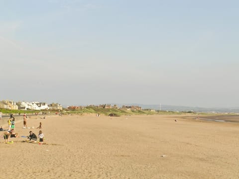 Wide sandy beach at Troon