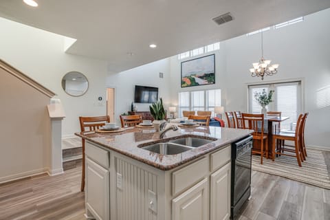 Tall open living areas with lots of light