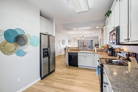 Great view of the dining and family room from the kitchen