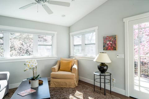 Tons of natural light and gorgeous garden views