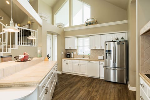 Plenty of prep space in the open kitchen