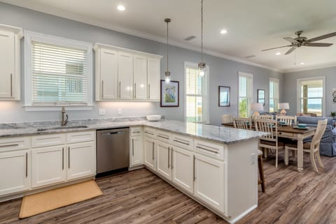 large, marble counters