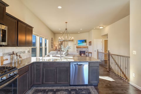 Modern kitchen fully stocked