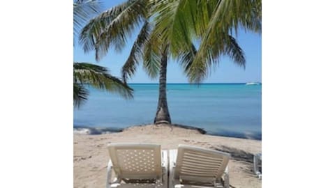 Beach nearby, sun loungers