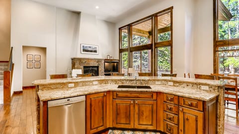 Kitchen opens to great room