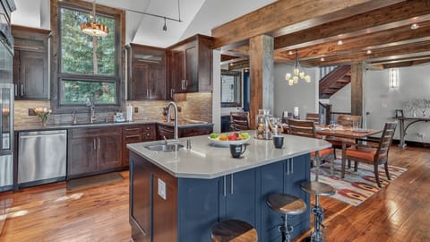 Large gourmet kitchen