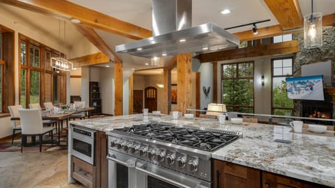 Large Island and gas range