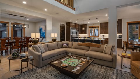 Great room looking into dining area and kitchen