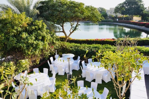 Outdoor banquet area