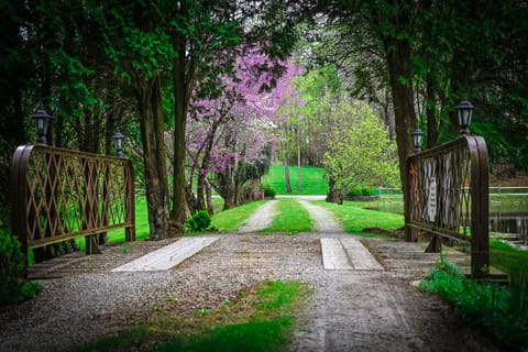 The historical railroad bridge you come across to enter Begonia Manor.  