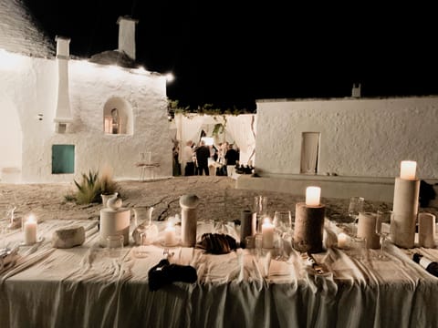 Outdoor banquet area