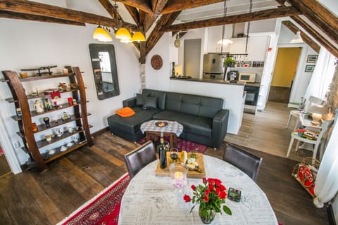 Dining and living area with personal touch creating true dalmatian vibe