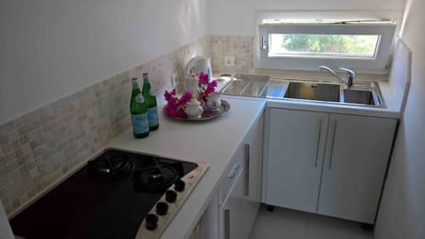 Fridge, oven, coffee/tea maker, electric kettle