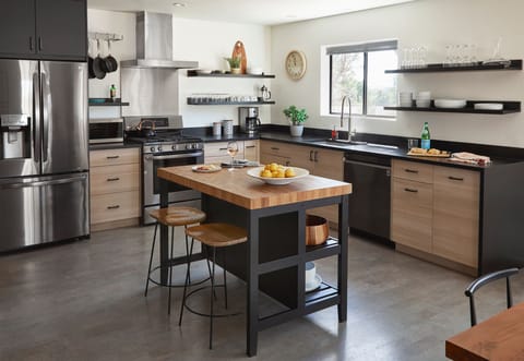 Modern Kitchen with new Stainless Steel Appliances