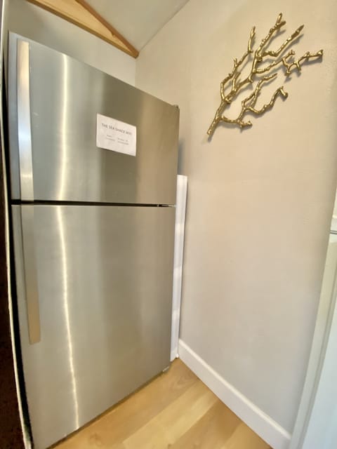 Full sized stainless steel frig