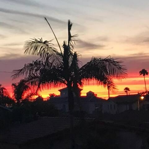 Sunset from the upstairs porch