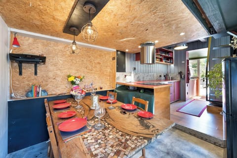 Dining area and kitchen