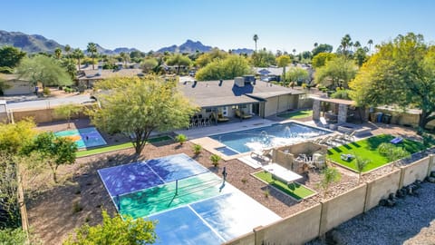 Outdoor pool, a heated pool