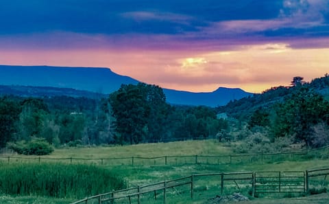 Enjoy western views of the Grand Mesa while you sip wine on the deck