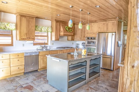 You'll find ample work room in this fully-equipped kitchen.