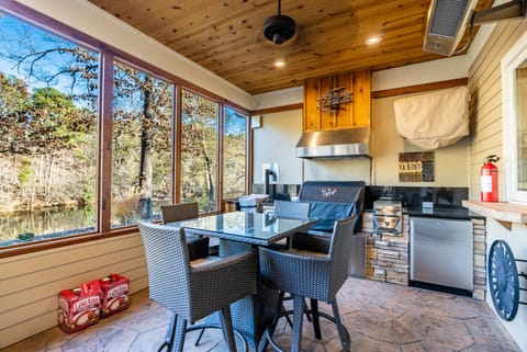 Screened-in outdoor kitchen