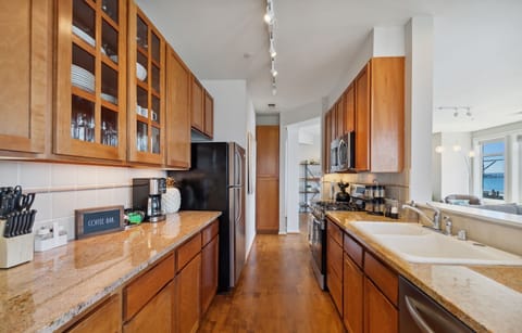 Fully stocked kitchen