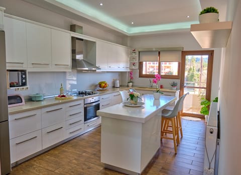 Elena Luxury Suite Agios Stefanos Kitchen And Dining Area 