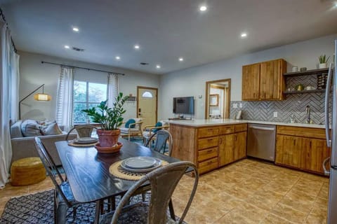 Bright and functional kitchen with a cozy dining space.
