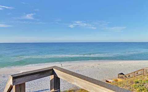 Beach nearby, sun loungers