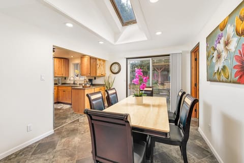 Open area for in dining and living room while prepping and cooking