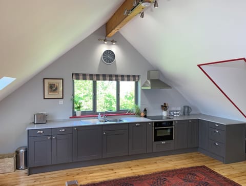 Kitchen with fully integrated fridge, dishwasher & cooker