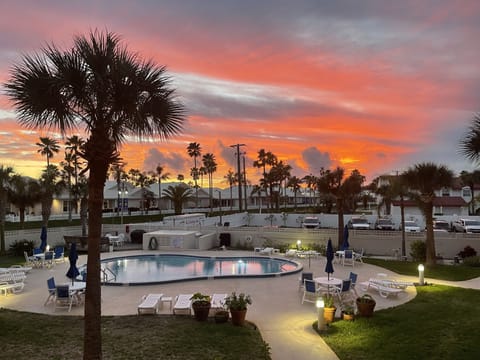 Outdoor pool, a heated pool