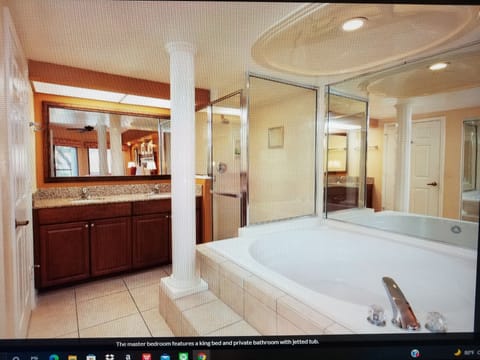 Shower, jetted tub