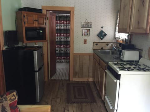 Fridge, microwave, oven, coffee/tea maker