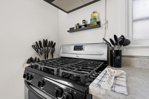 Beautifully renovated kitchen fully stocked with everything you need