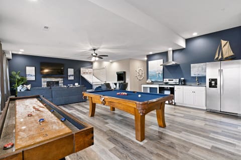 Games, including; billiards, table shuffleboard, arcade & back deck ping pong.