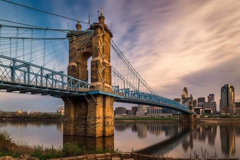 Walk the Roebling bridge to the Reds or Bengals ballparks and Riverfront Park! 