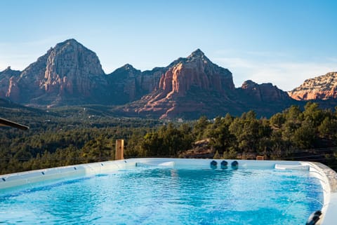 Outdoor pool, a heated pool