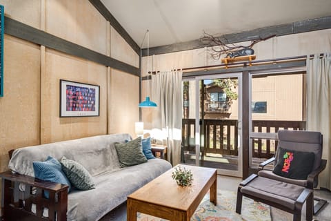 Comfortable Living Area with great lighting and your own private patio