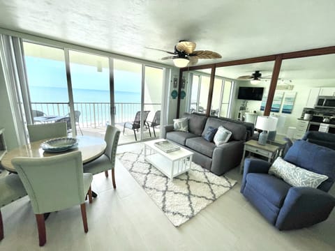 Ocean front living room and dining room